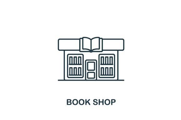 Book Shop Icon: Perfect for Design and Infographics