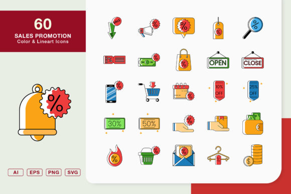 Enhance Your Designs with Sales Promotion Icon Set