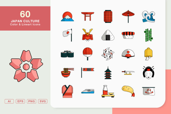 Enhance Your Designs with the Japan Culture Icon Set