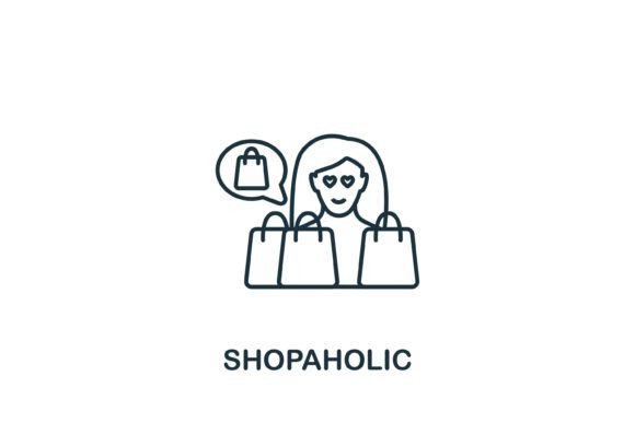 Shopaholic Icon: Perfect for Retail Branding