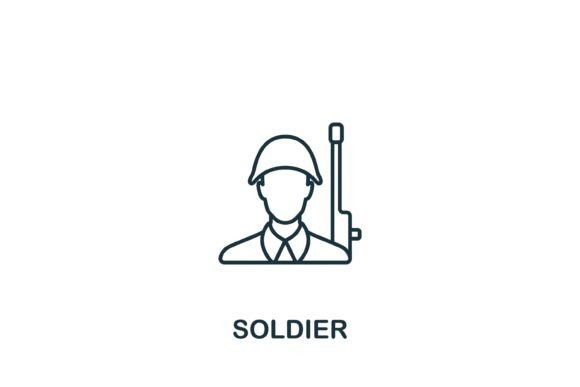 Soldier Icon: A Versatile Element for War Symbol Templates, Web Design, and Infographics