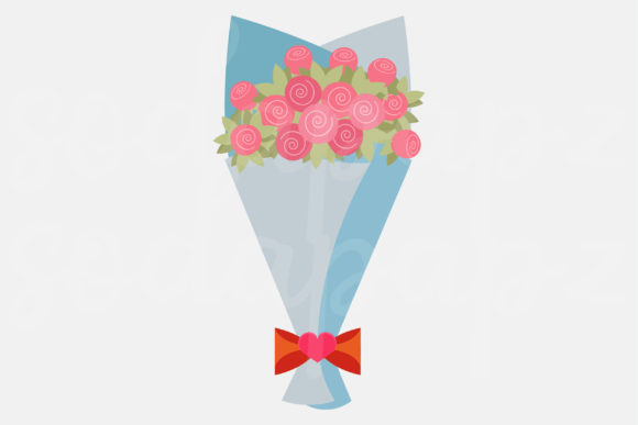 Valentines - Blue Bouquet: A Versatile and Elegant Design Element