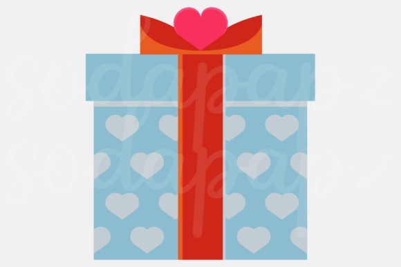 Valentines - Present 2: A Versatile Flat Icon for Modern Design Needs